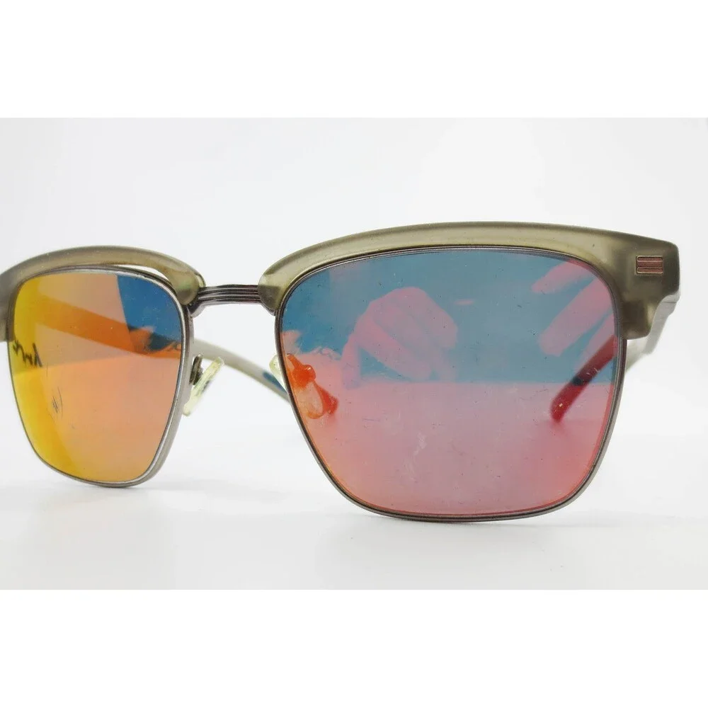 Hurley Halfway Sunglasses HSM4005PX 036 Polarized Red Mirror Lens Olive Green